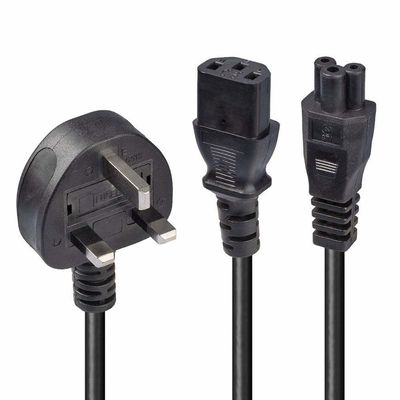 Чёрный/кастомизированный AC-накопитель IEC60320 C13 C5 с 3-конечным силовым проводом UK BS Standard 10A-16A кабель питания номинальным током