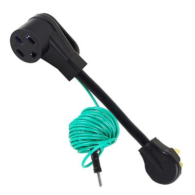 1FT Nema 10-30P Male to 14-50R Female Dryer Adapter Cord 50 Amp STW 10-AWG Outlet Plug Power Cord with Ground Wire Blue