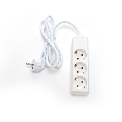 Белый 220V Euro Power Strip Защитник от перенапряжения для реинжиниринга программного обеспечения 3 розетки 6 футовый электропровод и индивидуальная поддержка