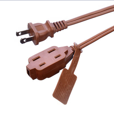 2X16AWG Brown Isolation Protection ETL Plug Power Cord Extension Cord NEMA Мужской конец Тип ETL Соответствующий ETL Сертифицированный