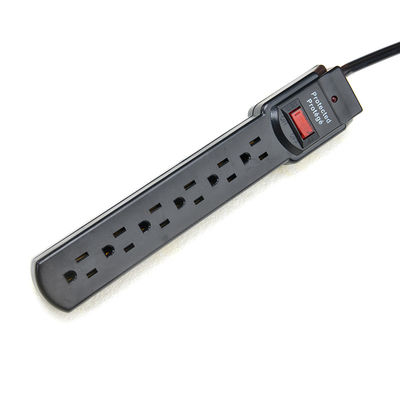 Customized Male End Type NEMA 5-15P Portable 6 Outlet Surge Protector American Standard ETL Power Strip for Home Appliances