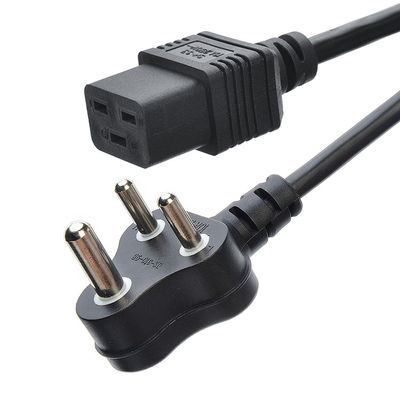 Customized Support Software Reengineering SABS Standard C19 Connector Cable for South Africa Power Cords Extension Cords