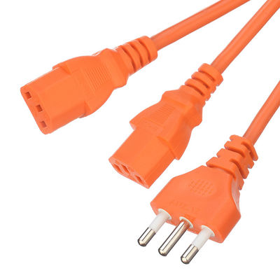 IMQ сертифицированный компьютерный питательный кабель Y разделитель 3pin вставка с 2-угольным C13 вставка WIFI NO заземление Стандартное заземление