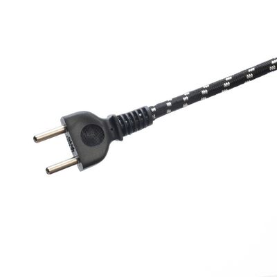 Standard Grounding Power Cord Extension Cord Plug for Electric Iron Kettle 2 Pin Braided Rated Current 10A-16A