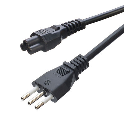 C5 Clover Connector Black Italia Standard Extension Cord Leads H05VV-F 3x0.75MM2 Кабель 3 штифтов 16А Сцепление для коммерческих устройств