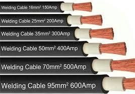16 25 Sq mm Welding Cable Copper Conductor Pvc Insulated Single Core Flexible Cable for Welding Machine Resistant to Oil