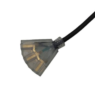 Home Appliance 3 Pin Heavy Duty 12 Gauge Extension Cord 3-foot ETL Standard Black/Grey Power Cord 15A 125v Electrical Cable