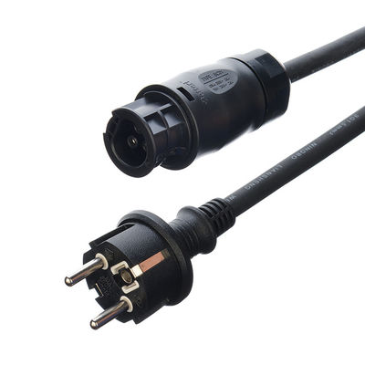VDE H07RN-F Rubber Sheath 10m Solar Extension Cable with Betteri Bc01 and Schuko Plug Current/Voltage Rate 16A/250V