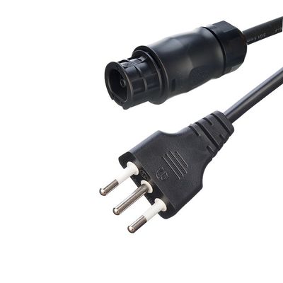Balcony Photovoltaic System Rubber Insulation AC Power Cord H07RN-F IMQ 3pin Plug with Betteri BC01 IP68 Connector