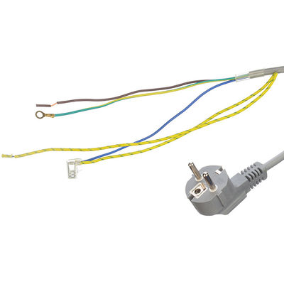 Кабель питания Eu с открытыми концами с отрезанными кольцами H05vv-f 3g1.0mm2 Cee7/7 Euro Кабель питания 1,5 мм и стандартное заземление
