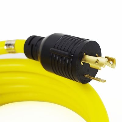 3X16/14/12AWG PVC Inter Locking Series 20 Amp Heavy Duty Nema Kit L5-30p to 5-15p and 5-30r Plug Receptacle Extension Cord