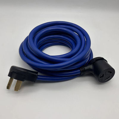 Синий тяжелый 110V Nema 3 Pin 10-50P Plug STJW 3/14 3/12 3/10 AWG 10-50R расширительный кабель для бытовой техники для наружного использования