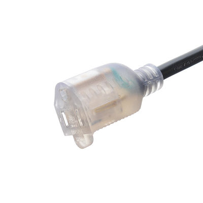 Устойчивый к погодным условиям ПВХ материал Кабель питания ETL NEMA 5-15 8/10/12 AWG освещенный черный расширительный кабель 1 Выходы Фестивальный двор