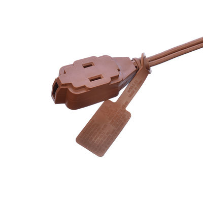 18AWG ETL Pararell Wire AC Power Cord с переключателем и розеткой Расширение кабеля Коричневый ETL Стандартный PVC Jacket USA 2 Prong
