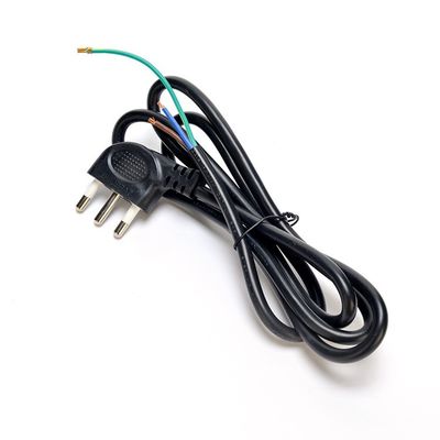 16A IEC 60320 C13 Кловерный соединитель Черный Италия Стандарт H05VV-F 3x0.75MM2 Расширение шнура заземления Стандарт заземления