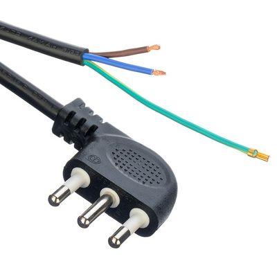 16A IEC 60320 C13 Кловерный соединитель Черный Италия Стандарт H05VV-F 3x0.75MM2 Расширение шнура заземления Стандарт заземления