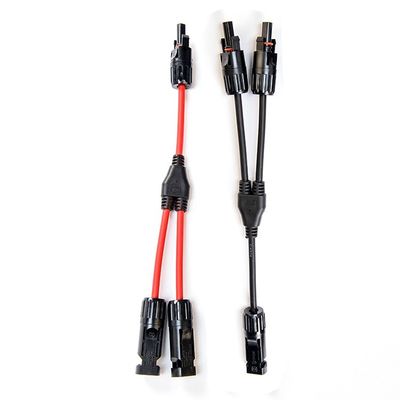 Class 5 Flexible Tinned Copper Wire Solar Connection Cable PV004 Connector Y Divider 2 to 1 H1Z2Z2-K DC 1500V 1X4mm