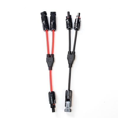 Class 5 Flexible Tinned Copper Wire Solar Connection Cable PV004 Connector Y Divider 2 to 1 H1Z2Z2-K DC 1500V 1X4mm