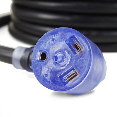 30Ампер тяжелый RV расширение шнур 10 AWG ETL перечисленный 50ft TT-30P к TT-30R с светодиодным индикатором и легко разблокировать дизайн