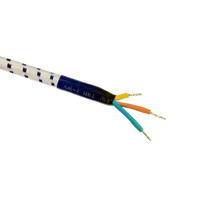 Insulation of PVC/Rubber VDE Standard 16A/250V Power Cord Extension Cord for Household Appliances 3 Prong Cotton Braided AC Cord