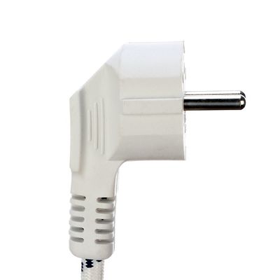 Insulation of PVC/Rubber VDE Standard 16A/250V Power Cord Extension Cord for Household Appliances 3 Prong Cotton Braided AC Cord