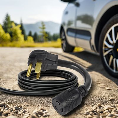 1/1.5 FT Nema 30Amp L6-30R Закрытие генератора до 50Amp 6-50P Сварщик адаптер с тяжелой нагрузкой STW 6/8/10 AWG расширитель