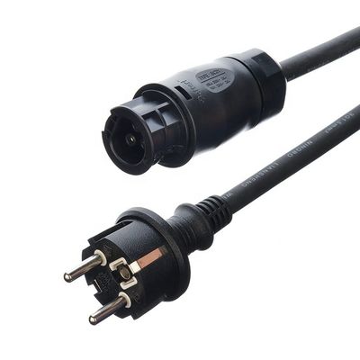 16A/250V Степень тока/напряжения H07RN-F 3X1.5MM2 Резиновый кабель Schuko Plug IP44 до BC05 Коннектор для одного микроинвертора