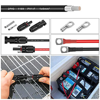 Системы солнечной энергии MH4 Солнечная панель PV Crimping 1CX2.5MM2 DC H1Z2Z2-K 1500V с PV кабельной резкой и изолированным кабелем