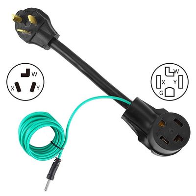 1 выходные точки 1FT NEMA 10-30P до 14-30R Сушильный адаптер 30A 250V SJTW 10AWG 3C 3 - 4 - проходный сушильный плагинный адаптер с зеленым заземлением