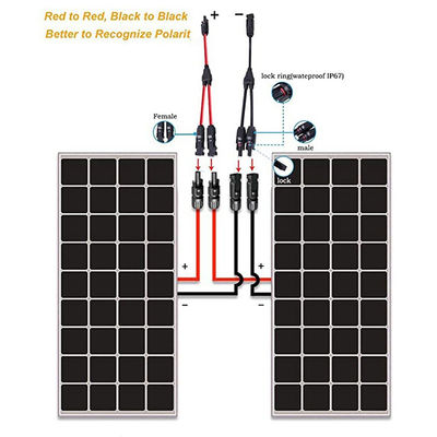 1x4mm2 консервированный купер XLPO XLPE PV кабель Y разделитель 1 Передача 2 с PV004 соединителем нагреватель UV Res Jacket TUV одобрен