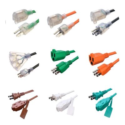 16/3 Indoor Outdoor Waterproof 3 Prong Flexblie SJTW Heavy Duty Electric Custom Extension Cord with and US Plug Standard