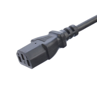 Commercial 3 Pin 16A Plug C5 Clover Connector Black Italia Standard Extension Cord Leads IMQ Power Cord H05vv-f 3g 0.75mm2