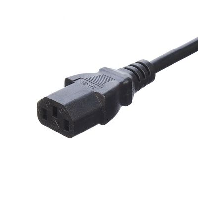 Сеть SDK Великобритания BS Standard C5 C19 соединитель 3 штифта линии свинцовой полосы провода электропровода 3 штифта AC кабеля питания IEC кабель черный