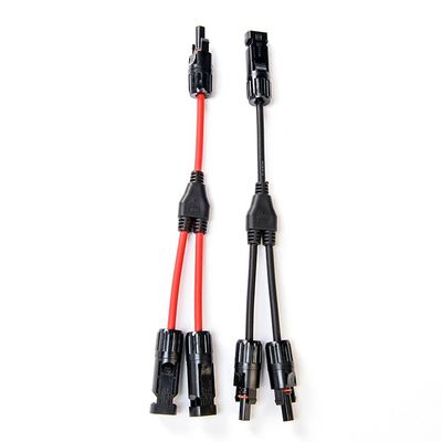 XLPE Insulation Solar Cable 1500v DC PV004 Power Connector Y Divider Black and Red Pair