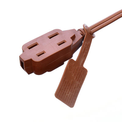 ETL 3 выходной коричневый многоразовый выходной SPT-2 14 Gauge 6FT 12FT 2 Prong Extension Cord Power Strip с крышкой предохранителя