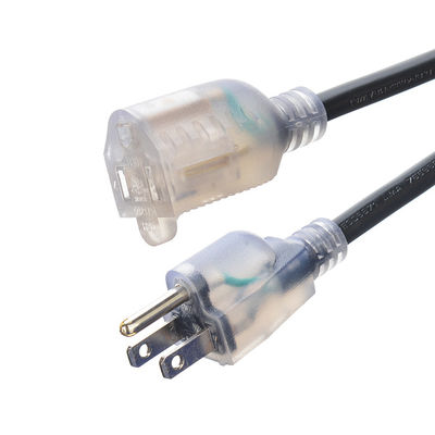 25 ft Heavy Duty Outdoor Extension Cord with Lighted End and Flexible Cold-Resistant 3 Prong Electric Cord IP22 IP level