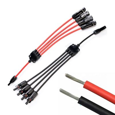 XLPO Изоляция 10awg 6mm 1 до 4 Y Тип H1z2z2-k Солнечный панель расширения кабеля 12awg для устойчивых солнечных решений