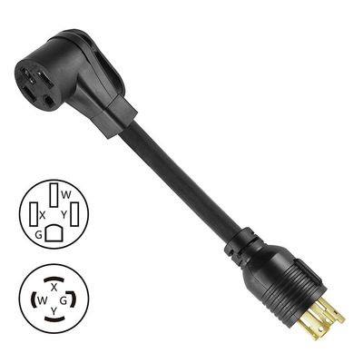 30 ампер генератор впускной ящик NEMA L14-30P Twist Lock вставка в 14-50R адаптер с SJTOW расширения кабеля в настраиваемом синем