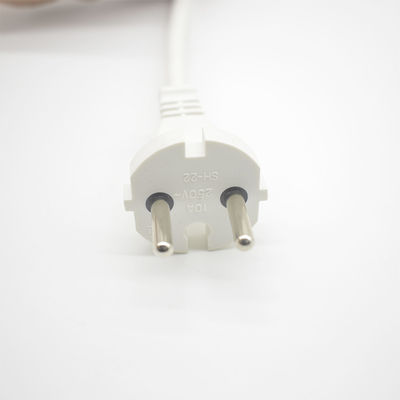 European Two Core Standard Plug Extension Cord Reel for Home Outdoors Male End Type NEMA Long-lasting