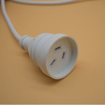 AC Power Cord Standard Australian AU 3-Pin Plug Custom Length White Power Extension Lead Cord Rated Current 5A
