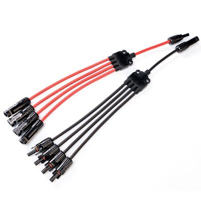 DC 1500V Rated Voltage 4 to 1 Power Cord Europe Plug 1 to 4 Solar Panel Extension Cable for Heavy Duty Solar Pv Connector