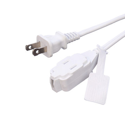 125V Copper Conductor Power Cord Nema 1-15p to Nema 5-15r Extension for Home Appliance and Computer Needs