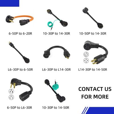 Уровень расширения кабеля IP IP22 US Certified Nema 6-50p до Nema 10-50r L14-30r Вывод 240v 50 Amp 30 Amp Электропровод для RV