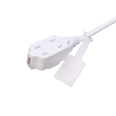 125V Copper Conductor Power Cord Nema 1-15p to Nema 5-15r Extension for Home Appliance and Computer Needs