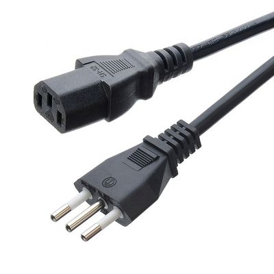 CE IMQ 3 Pin Pure Copper 1m 1.2m 1.5m 1.8m 3m Italy Iec 320 Euro C13 16A Plug Power Cable for Laptop 1 Outlets