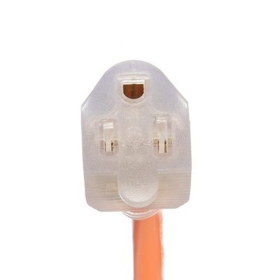 15 FT 12/3 Gauge LED освещенный конец SJTW 15 Amp/125V/1875W Оранжевый наружный пиджак Тяжелый силовой кабель для внутреннего / наружного использования