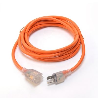 50 футов 3X12AWG SJTW Heavy Duty Yellow 3 Prong Extension Cable 15 AMP Внешний электропровод для садов и основных приборов