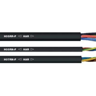 Rubber Insulation Control Cable H05rn f 2x0 75 Power Cables 2 Cores Electrical Wires for Heavy-Duty Electrical Equipment