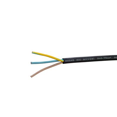 Многоядерный каучуковый кабель H05rn f 3g 0,75 мм2 3 ядра для тяжелых и долговечных электрических соединений