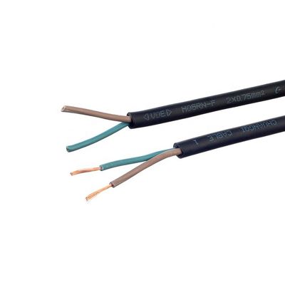 VDE KC Certificated H07rnf 2 Core Flame Resistance 2x0 75 Electric Wire Ce Ccc Approval Safe Waterproof Power Cable